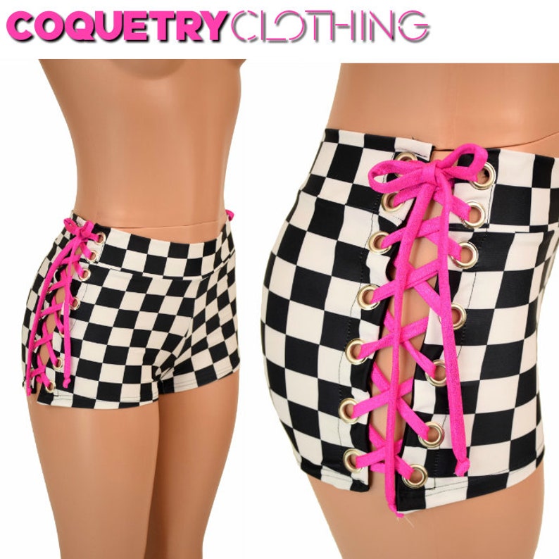 Swiss Dot Lace Up Shorts