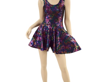 CyberSpace Fit and Flare Pocket Romper with Tank Neckline and POCKETS  157692