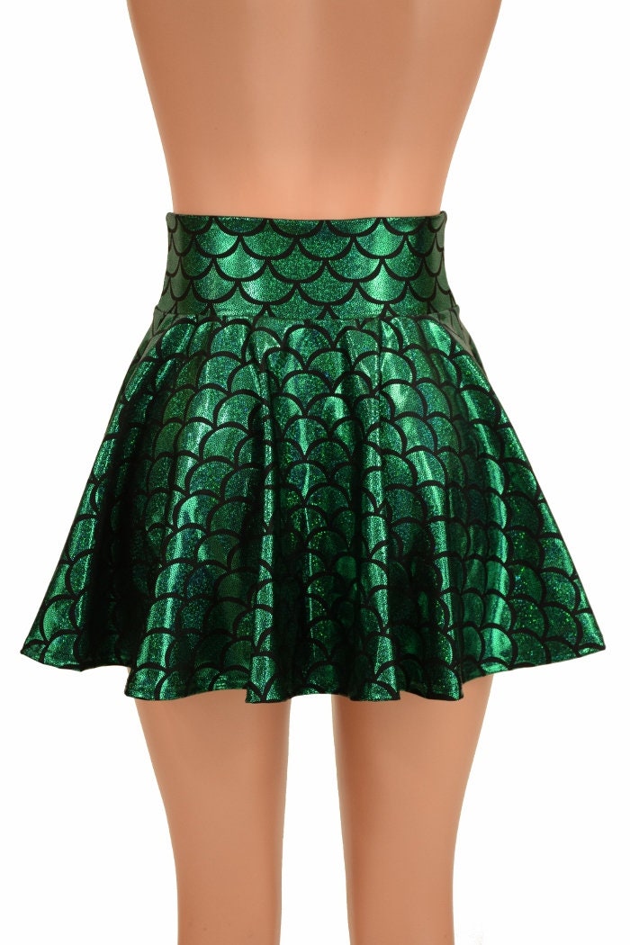 Circle Cut Mermaid Skirt in Green Dragon Scale E8054 - Etsy