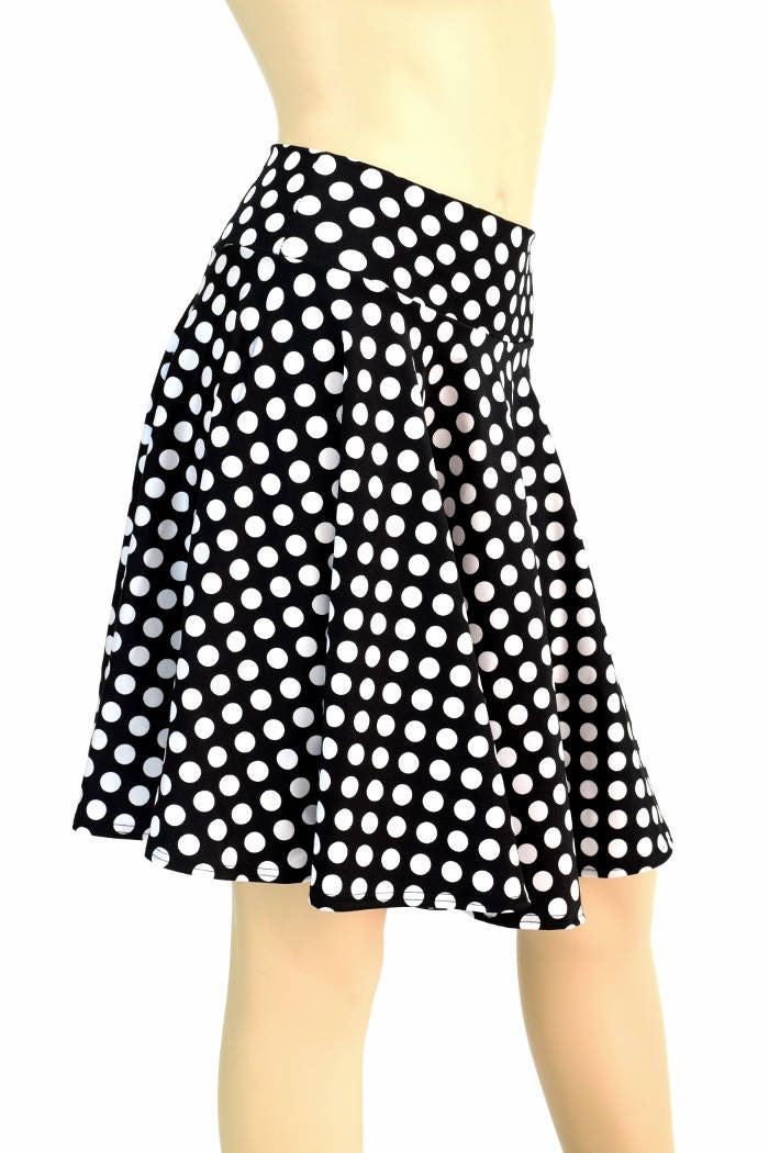 19 Black & White Polka Dot Retro Pinup Skater Skirt | Etsy