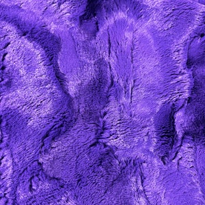 Viola Purple Minky Faux Fur Fabric by the yard