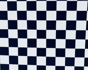 UV Black & White Checkered Four Way Stretch Spandex (By the Yard)