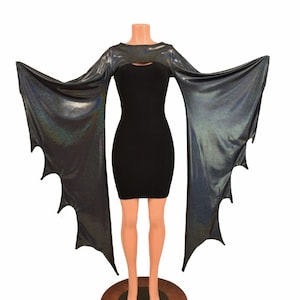 Black Holographic Succubus Sleeve Bolero (Bolero Only) Cosplay Wings - 156441