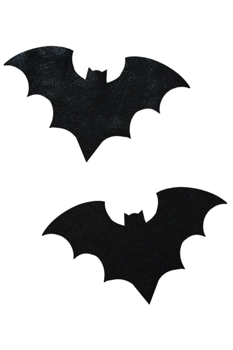 Black Mystique Metallic Bat Pasties Halloween Body Stickers - Etsy