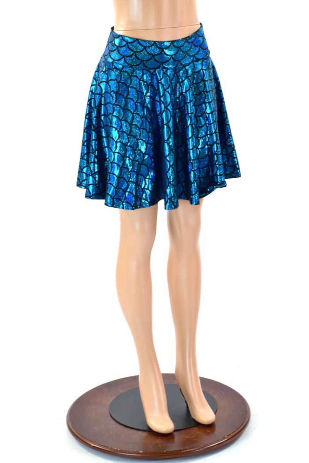 Holographic Mermaid Scale Running Trumpet Skirt main image 1