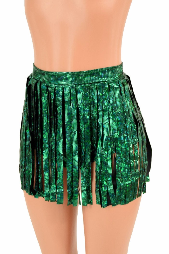 High Waist Siren 12 Gladiator Shorts in Green Shattered - Etsy