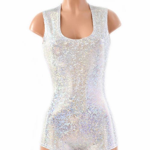 Ruffle Rump Josie Romper in Silver on White Shattered Glass