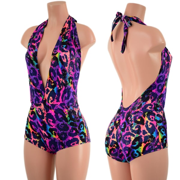 Rainbow Leopard Print Josie Romper