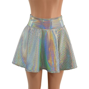 PRISM Holographic Circle Cut Mini Skirt  1579136