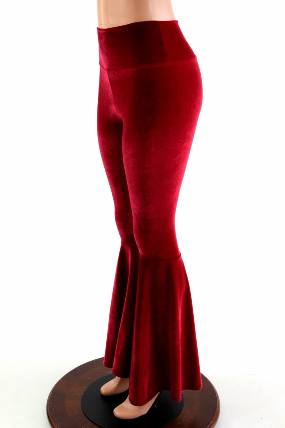 Velvet High Waist Bell Bottom Flares main image 0