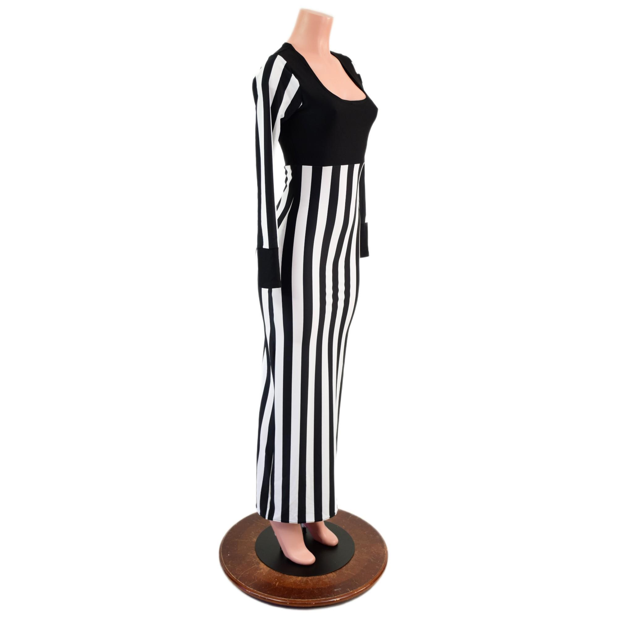Black and White Striped Tina Carlyle Dress