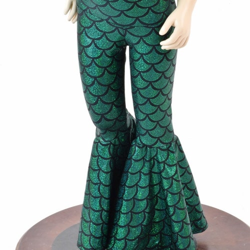 Kids Green Dragon Scale Bell Bottom 
