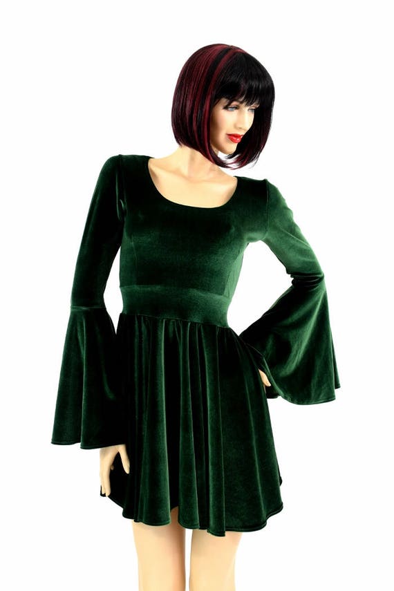 white christmas dresses Short Dress Dark Green Velvet Homecoming Dress cg21428 main image 1
