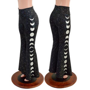 Moon Phases Star Noir Solar Flares with Black Mystique Side Panels and Silver Vinyl Moons
