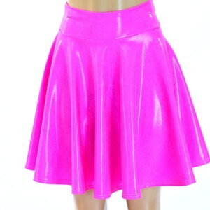 Neon Pink Holographic Skater Skirt-150190 - Etsy