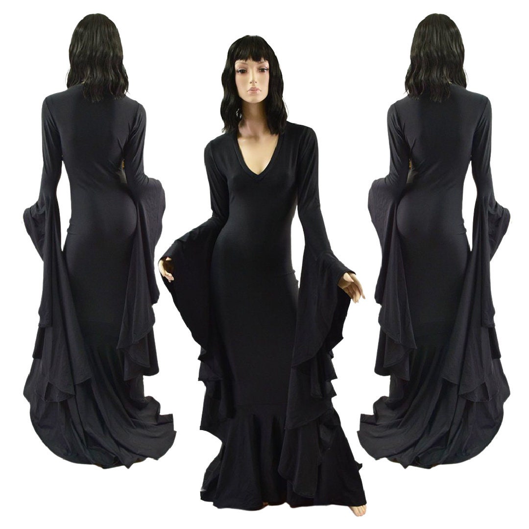 Morticia Addams Velvet Dress - Etsy