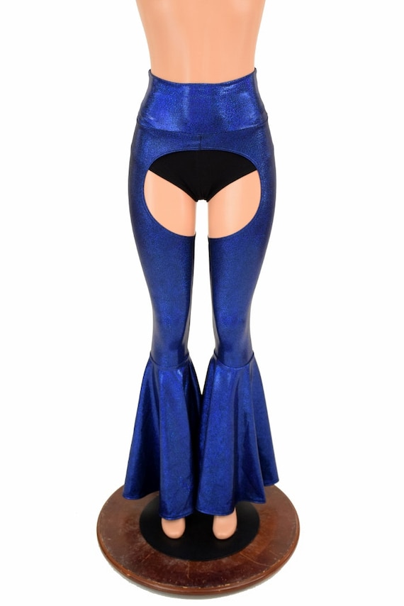 Bell Bottom Flare Chaps in Blue Sparkly Jewel (shorts Sold Separately) - -  Etsy