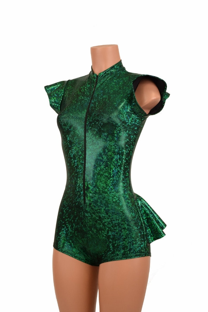 green corset bodysuit