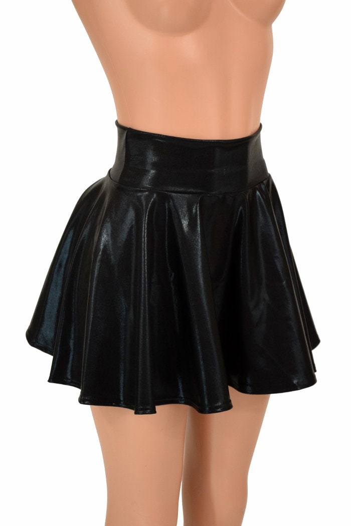 Black Mystique Metallic Circle Cut Mini Skirt 151600 - Etsy Canada