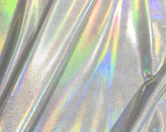 Flashbulb Holographic Four Way Stretch Spandex Fabric (By the Yard)