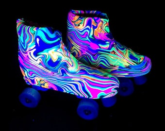 Neon Flux UV Glow Adult Roller Skate Boot Covers   COVERS ONLY-
