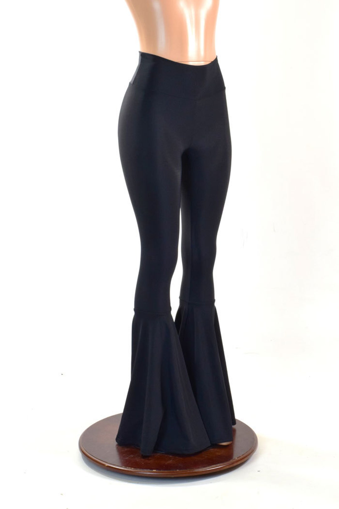Black Zen High Waist Bell Bottom Flare Pants 150902 Etsy