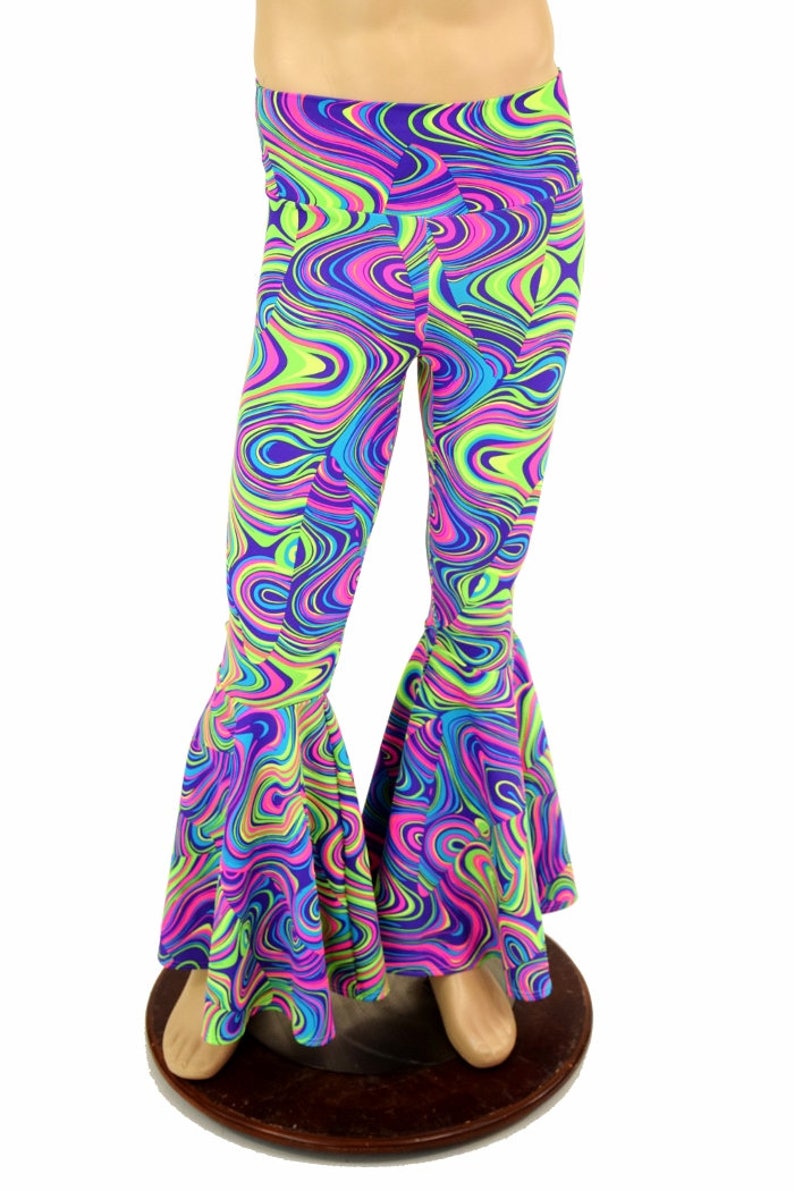 Mens Bell Bottom Flared Leggings UV Glow Worm 154984 - Etsy