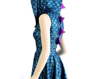 chinese dress ladies Mer-mazing Mermaid scale iridescent dress – Fragile Eccentrics Clothing