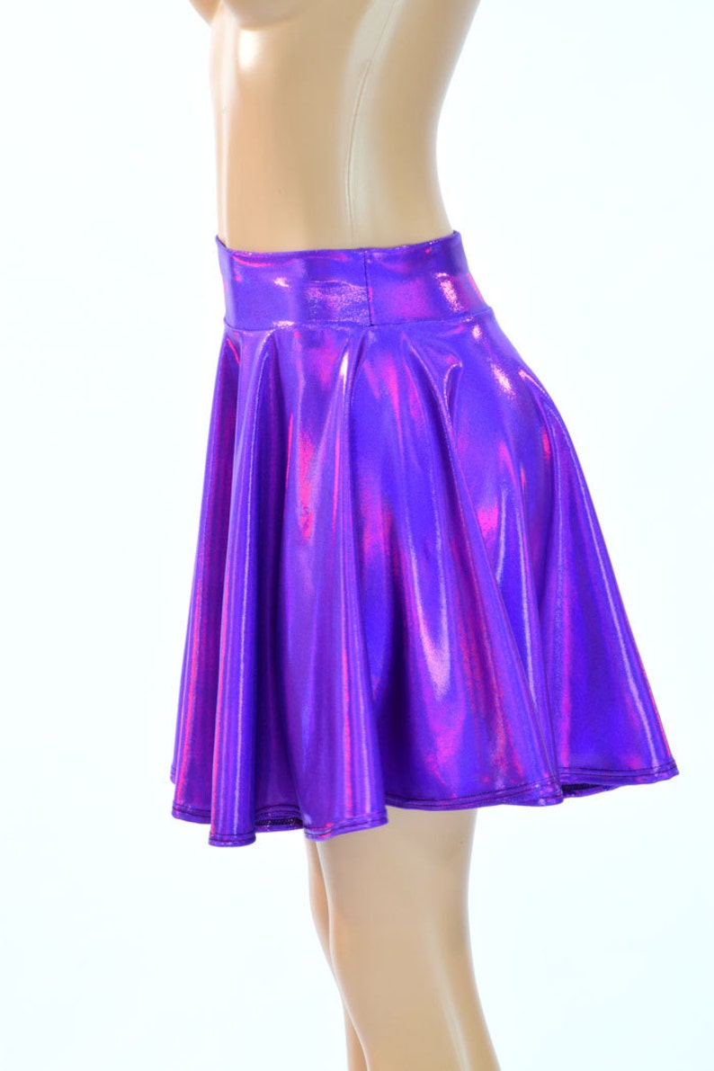 Purple Holographic Metallic Skater Skirt 150189 - Etsy