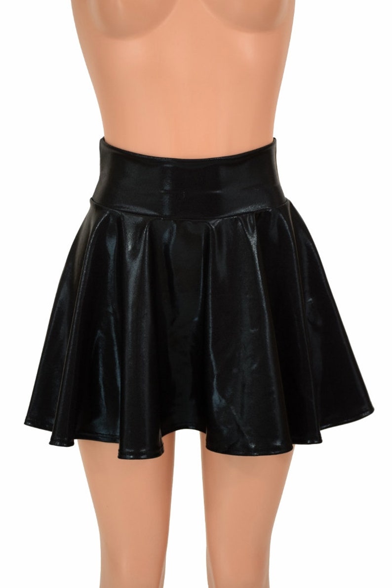 Black Mystique Metallic Circle Cut Mini Skirt 151600 - Etsy Canada