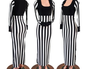 Black and White Striped Tina Carlyle Dress