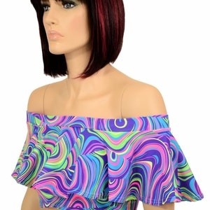 Tie Back Halter Top in UV Glow Worm