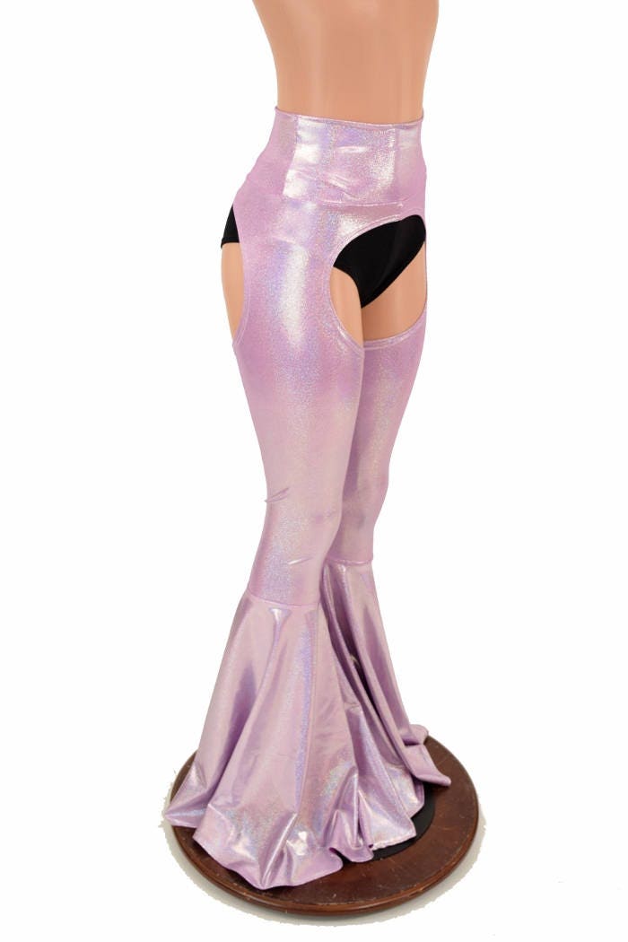Bell Bottom Flare Chaps in Lilac Holographic (chaps Only, Cheekies Not ...