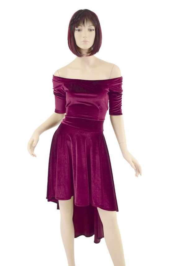 burgundy off the shoulder high low dress Azura Off The Shoulder Maxi Dress | Burgundy | Womens main image 0