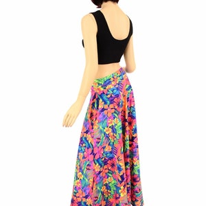 UV GLOW Tahitian Floral Long Maxi Skirt with Pockets 155205 image 4