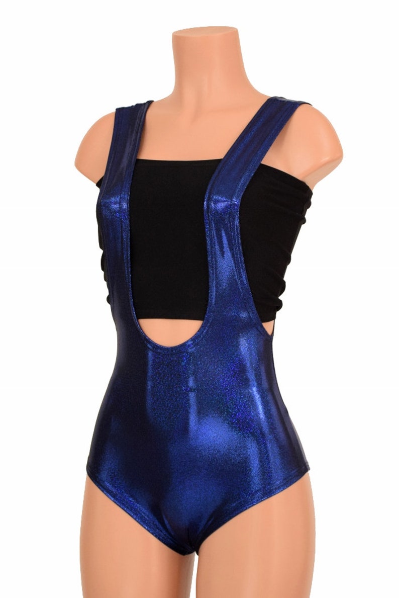 Blue Sparkly Jewel Siren Cut Suspender Romper 155512 | Etsy