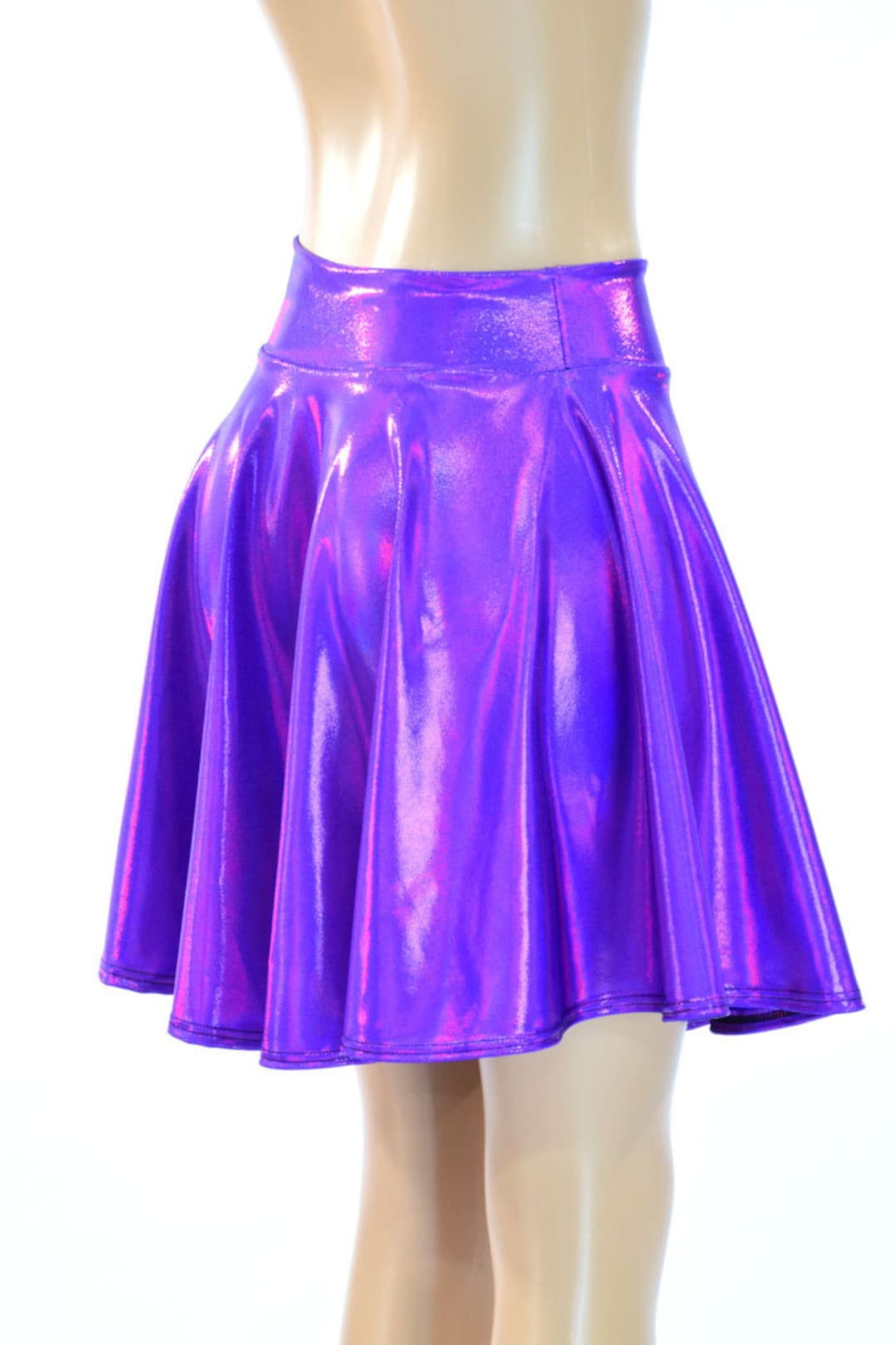 Purple Holographic Metallic Skater Skirt 150189 - Etsy