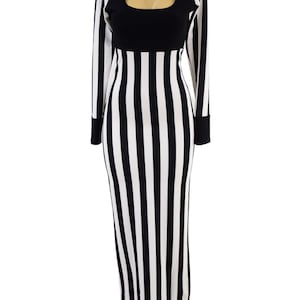 Black and White Striped Tina Carlyle Dress 157352 - Etsy