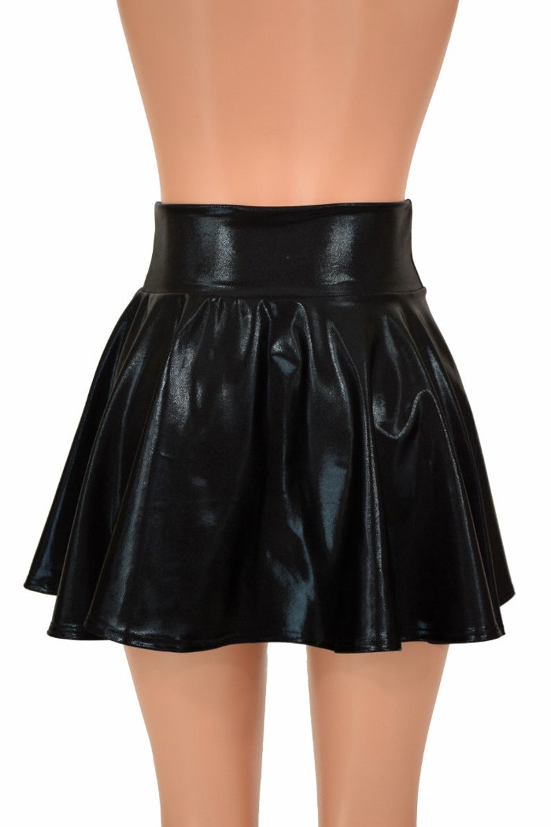 Black Mystique Metallic Circle Cut Mini Skirt 151600 - Etsy Canada