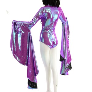 Sorceress Sleeve Romper with Plunging Lace Up Neckline main image 0