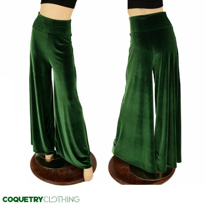 Green Velvet Pants - Etsy
