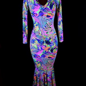 Neon Formal Dress - Etsy