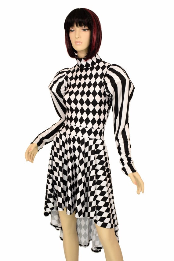 Black and white diamond dress hotsell