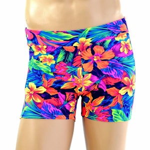 Men's Mid Rise Rio Midrise Shorts in UV Glow Tahitian Floral  - 154588