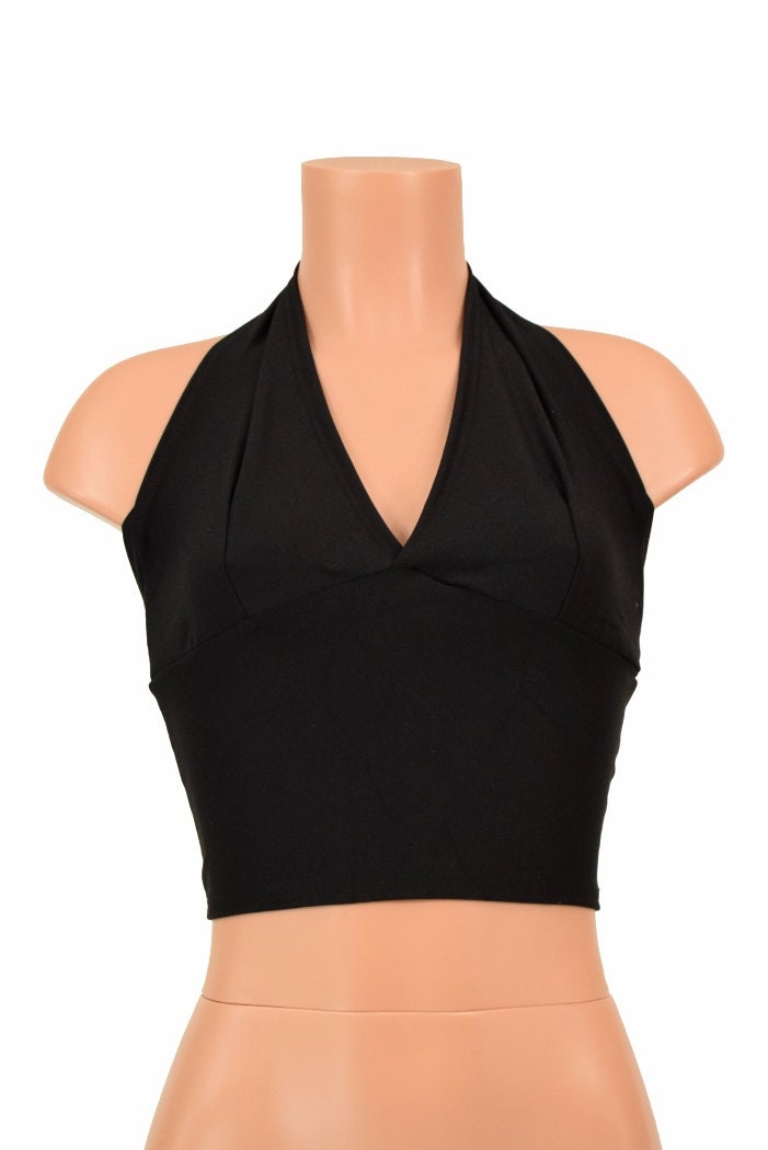 Black Zen Soft Knit Spandex Tie Back 