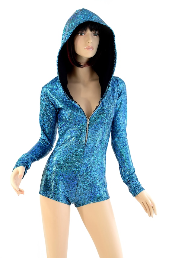Black hooded romper 2025