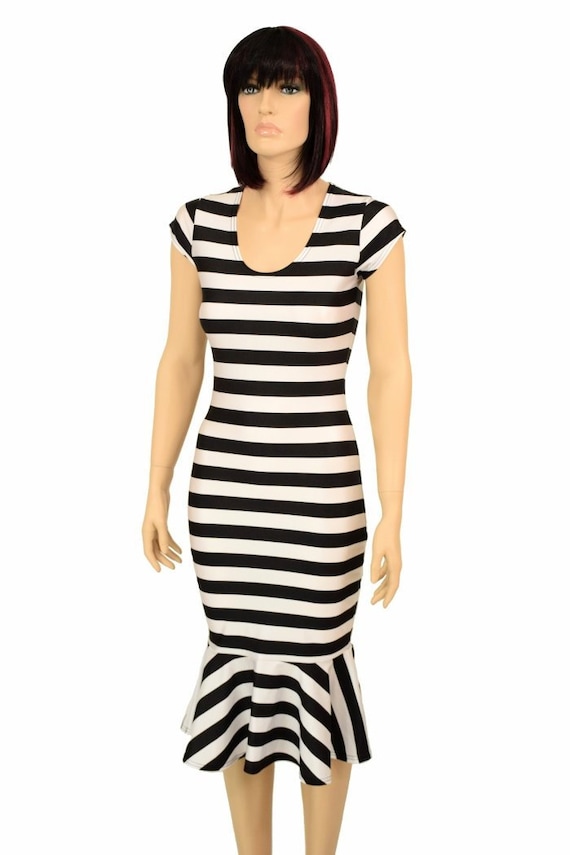 navy blue dress for baby girl womens striped backless side slit dress spring summer main image 0