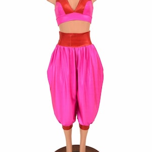 Genie Costume Neon Pink Starlette Bralette W/red SJ Straps & Neon Pink ...