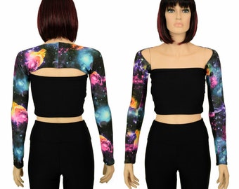 UV Glow Galaxy Print "Samba Sleeve" Dance Shrug (Tube top not included) - 155513