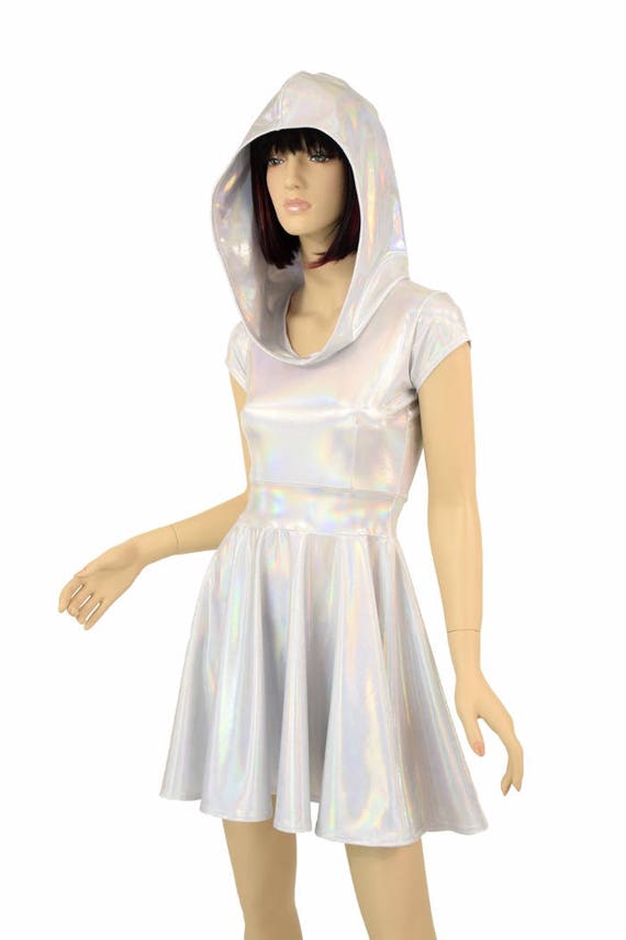 green emerald velvet dress Girls White Silver Star Sequin Fit N' Flare Dress White / 2T main image 0
